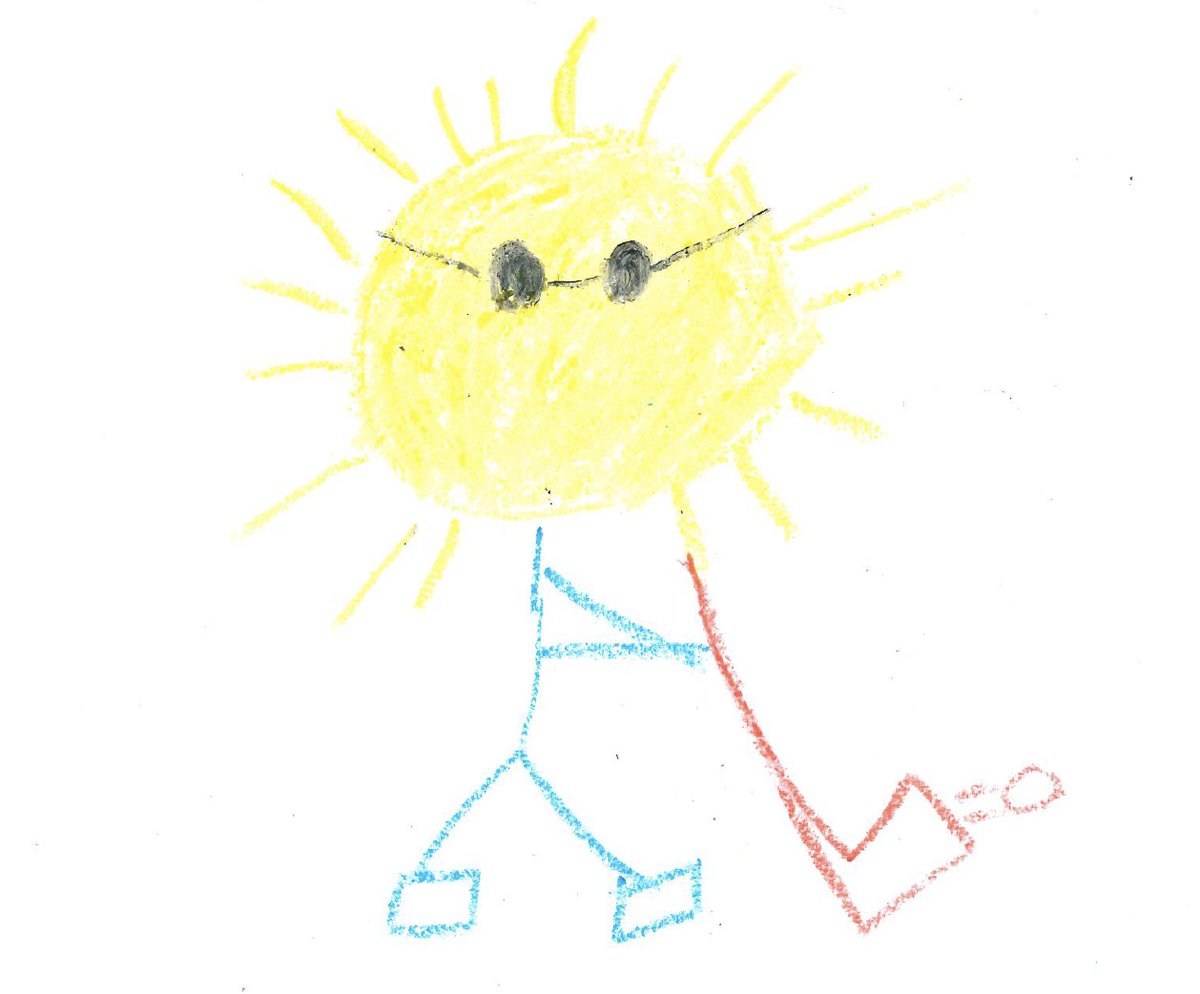 We know he's not playing today, but the Kids Game drawing of <a href="/sundqvist32/">Oskar Sundqvist</a> is too good not to post 🌞 #stlblues