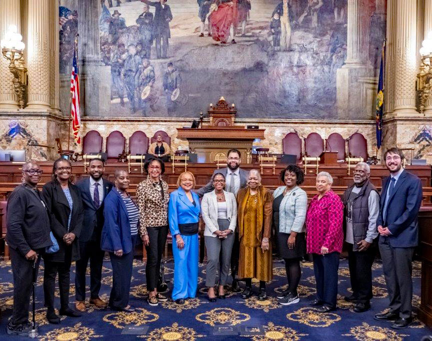 A contingent from the Paul Robeson House & Museum in Philadelphia went to Harrisburg to witness the passing of a resolution designating April 9, 2024, as Paul Robeson Day in Pennsylvania. The resolution stalled in the House but passed the next day. #paulrobeson