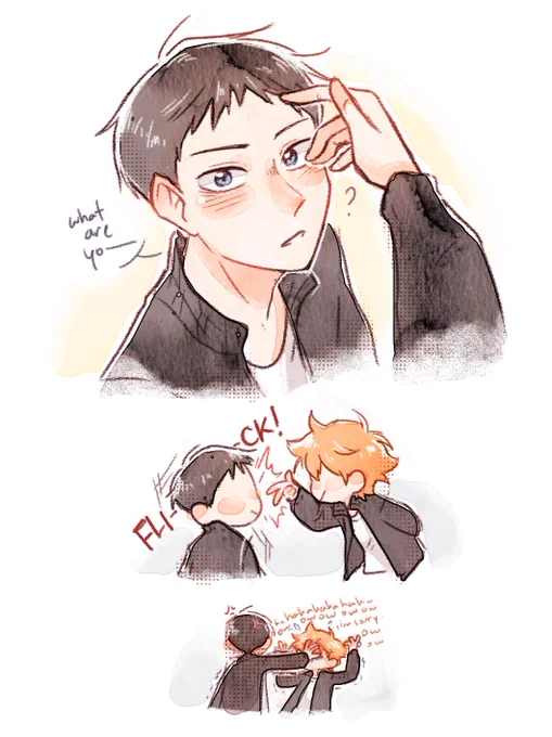 thought that 3rdyear!choppyyama's forehead looks very flickable  