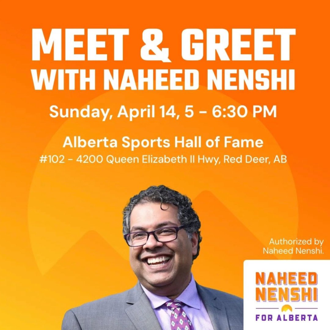 Red Deer - there’s still time to sign up and join us at tonight’s meet and greet at the Alberta Sports Hall of Fame today at 5 p.m. I’m so excited for us all to keep building on the excitement from the last time I was here. Sign up at nenshi.ca and join all of us.