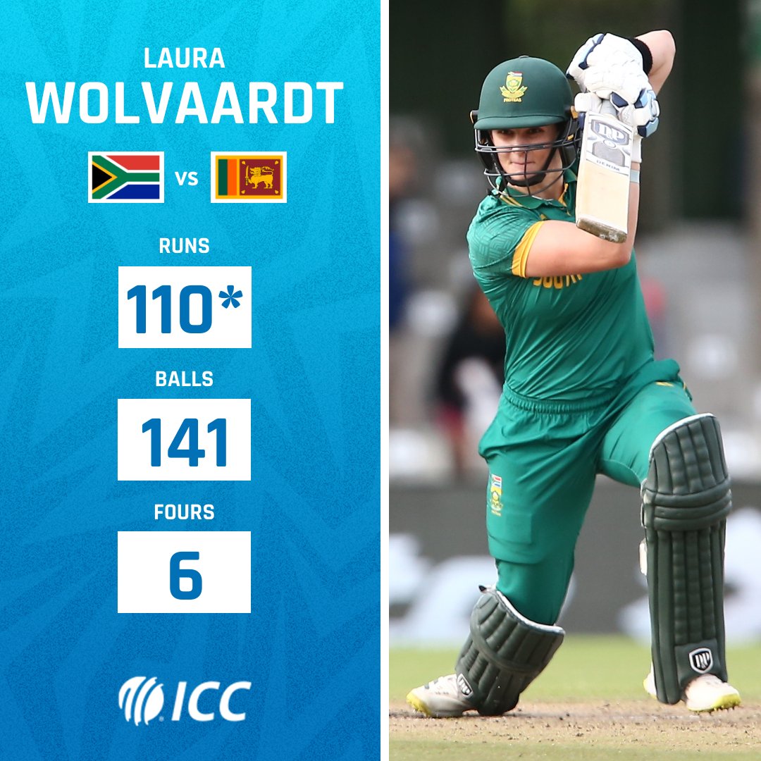 Laura Wolvaardt's purple patch continues with a sublime ton in the second #SAvSL ODI 💪