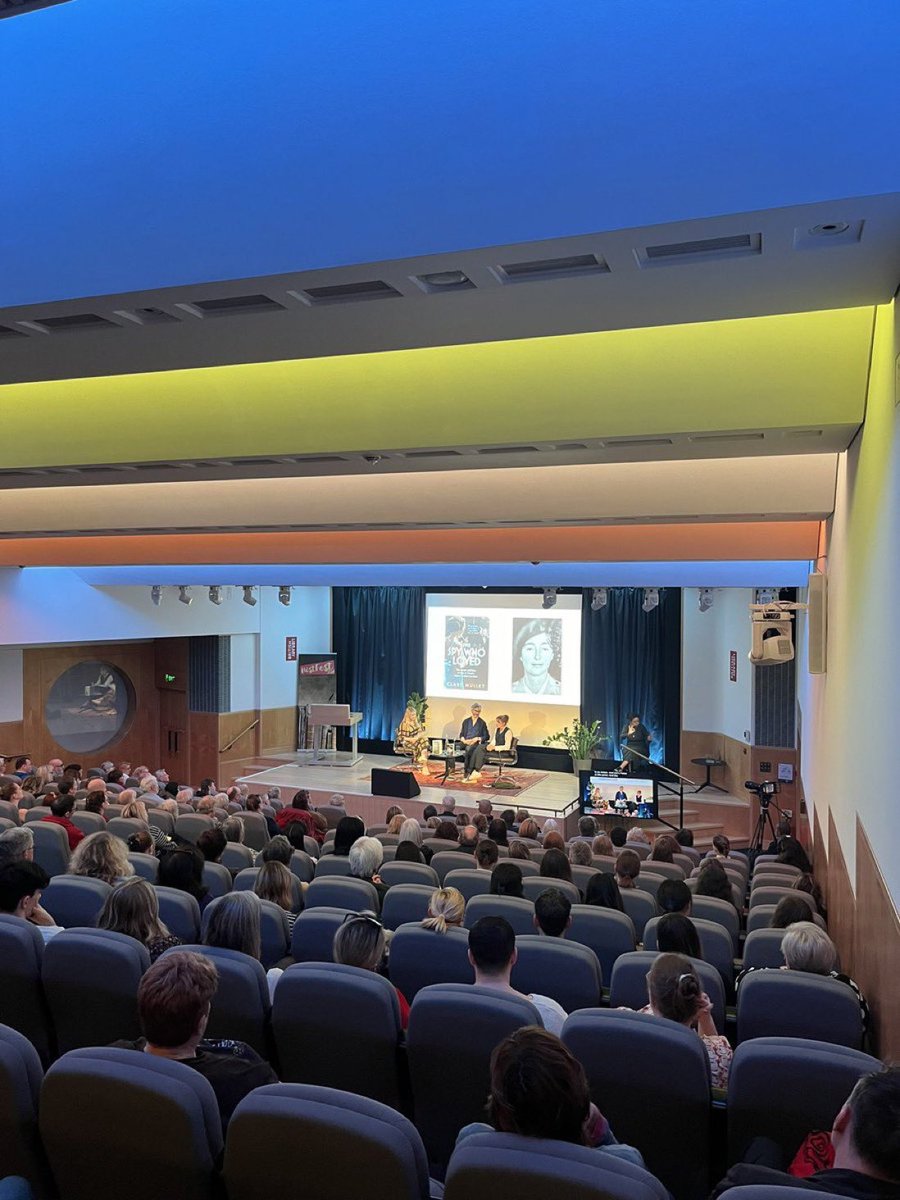 My first live event talking abt #AgentZo (out mid-May), to a brilliant audience at the @britishlibrary thanks to @RebeccaRideal, @henryhemming #FourShotsInTheNight & @HistFestUK