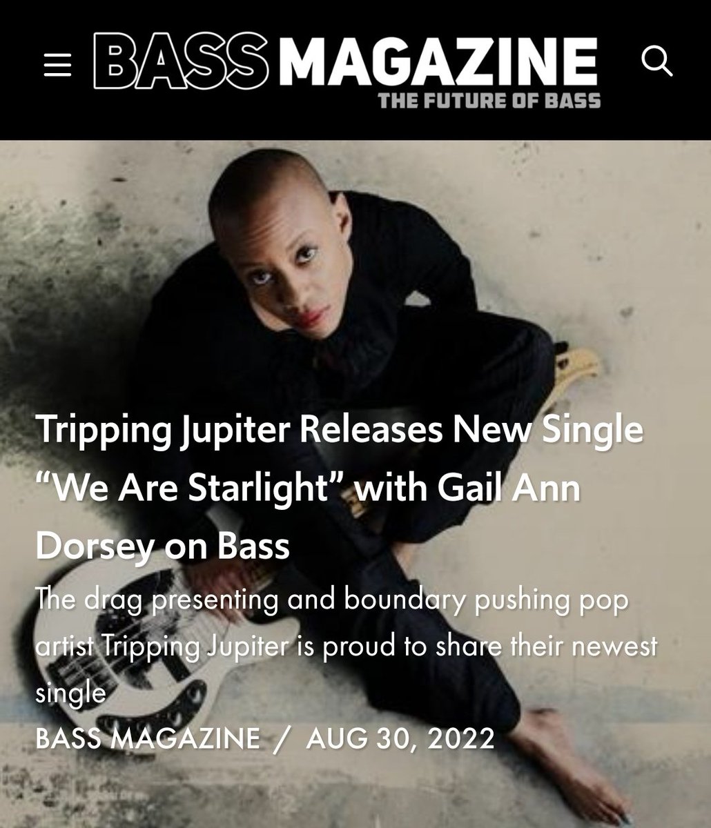 Growing up loving David Bowie and then having his bassist Gail Ann Dorsey playing on our debut record is one of the coolest things to happen since the birth of Tripping Jupiter. Link to We Are Starlight and all our songs in bio. bassmagazine.com/tripping-jupit…