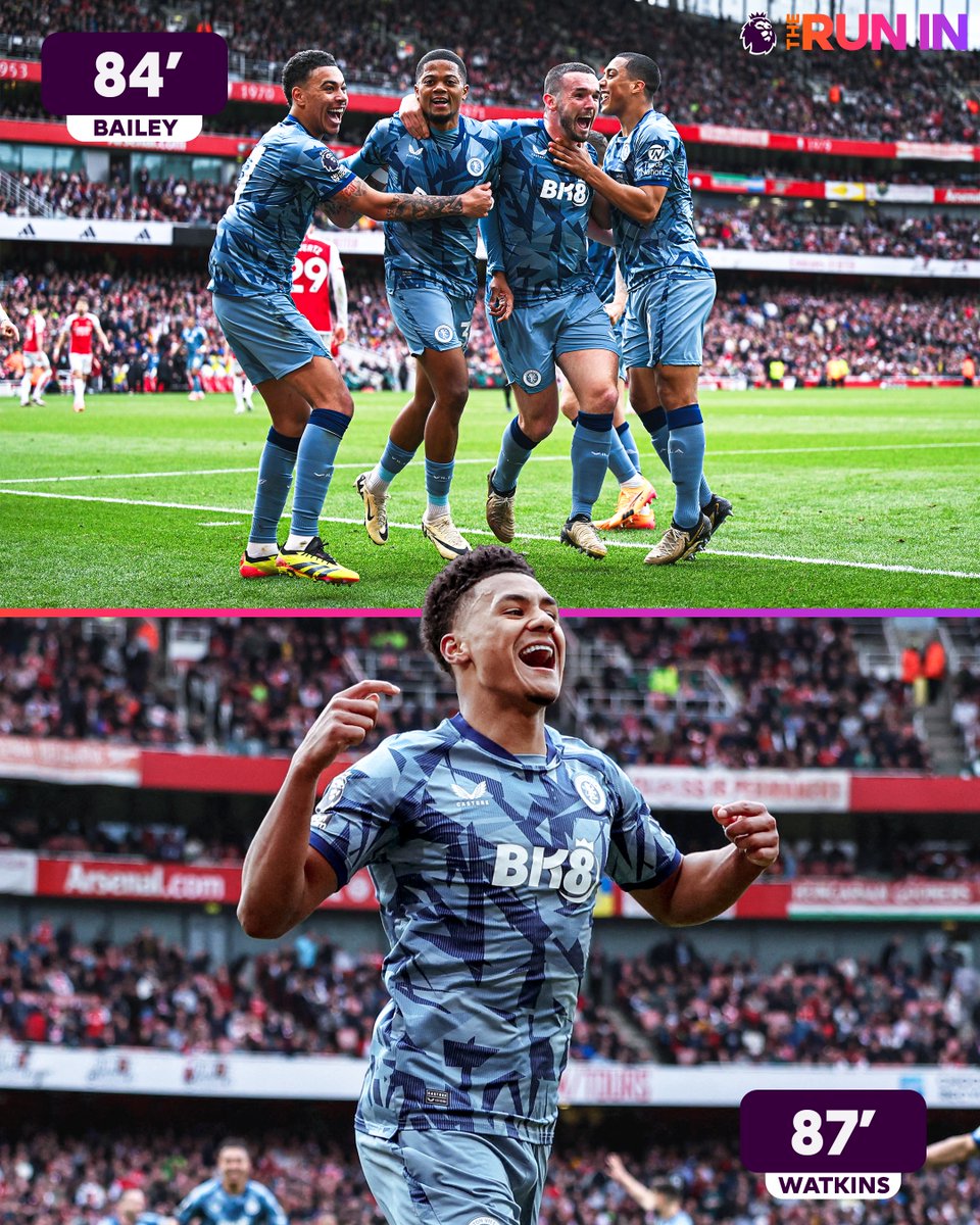 Two late goals, and two potentially huge moments in the context of this Premier League title race! #ARSAVL