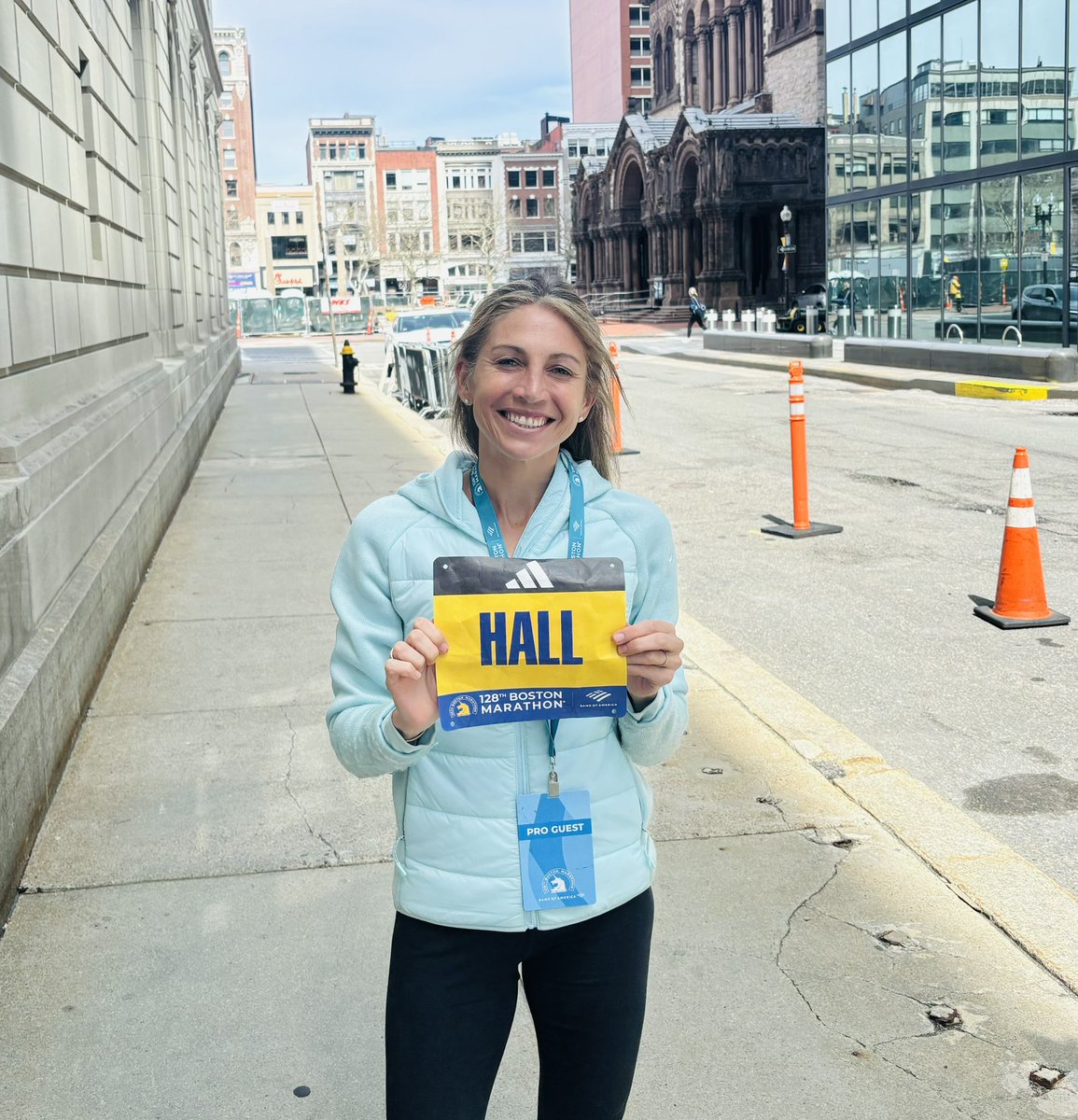 The very best birthday gift- I get to run @bostonmarathon in the morning! I’m just giddy to be out there tomorrow! I’m obsessed with this race. From the minute I crossed the finish line last year I’ve been telling my agent I was 110% on coming back here to see what I could do
