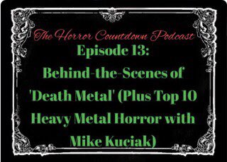 I had the pleasure of coming on the Horror Countdown Podcast to talk about my movie DEATH METAL and metal-horror films in general. Check it out here: open.spotify.com/episode/13Bxzf… #horror #metal #HorrorCommunity #horrorpodcast #deathmetal #metalpodcast