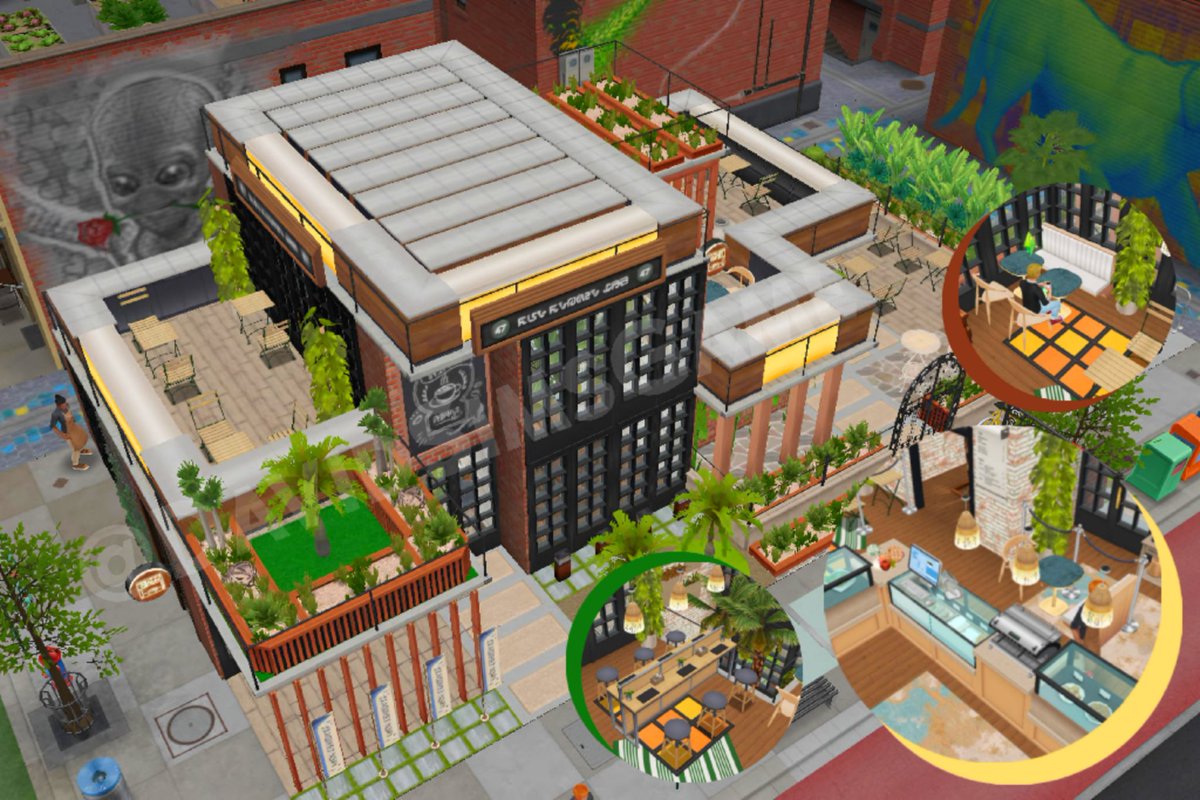 DavidSimsGame's tweet image. I change my cafe so many times 🛠 #TheSimsFreeplay