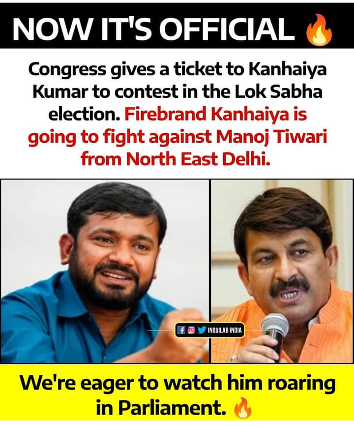 Mr_RGandhi's tweet photo. My dear Delhites, Vote for Kanhaiya, Vote for INDIA 🇮🇳🔥 https://t.co/hZniGS2OF7