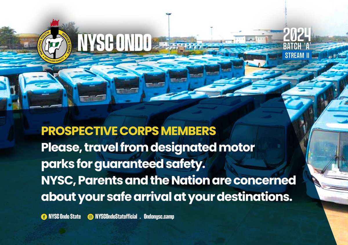 ONDO NYSC Official tweet media