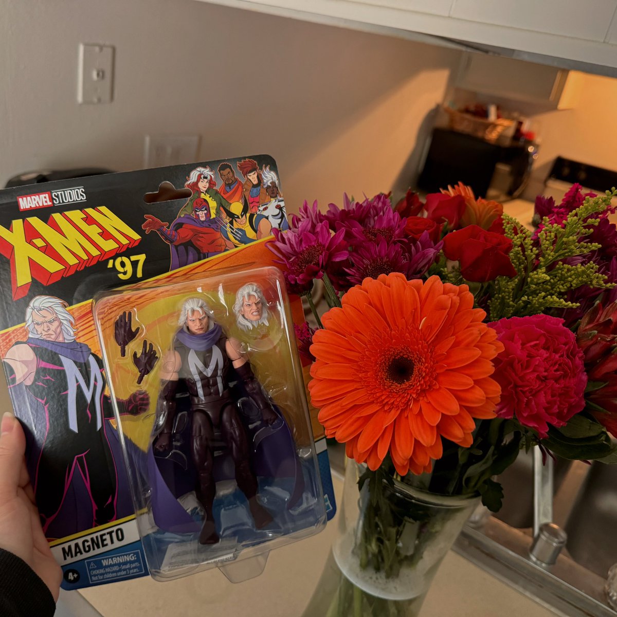 my bf got me slutty magneto and some flowers 🥹