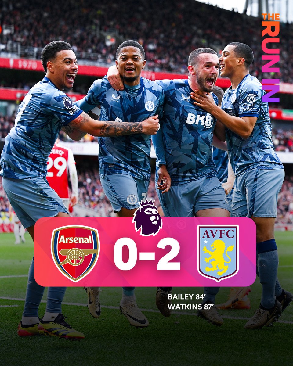 What a win for @AVFCOfficial!

They go three points clear in fourth place, and Arsenal fail to take their chance to go top!

#ARSAVL