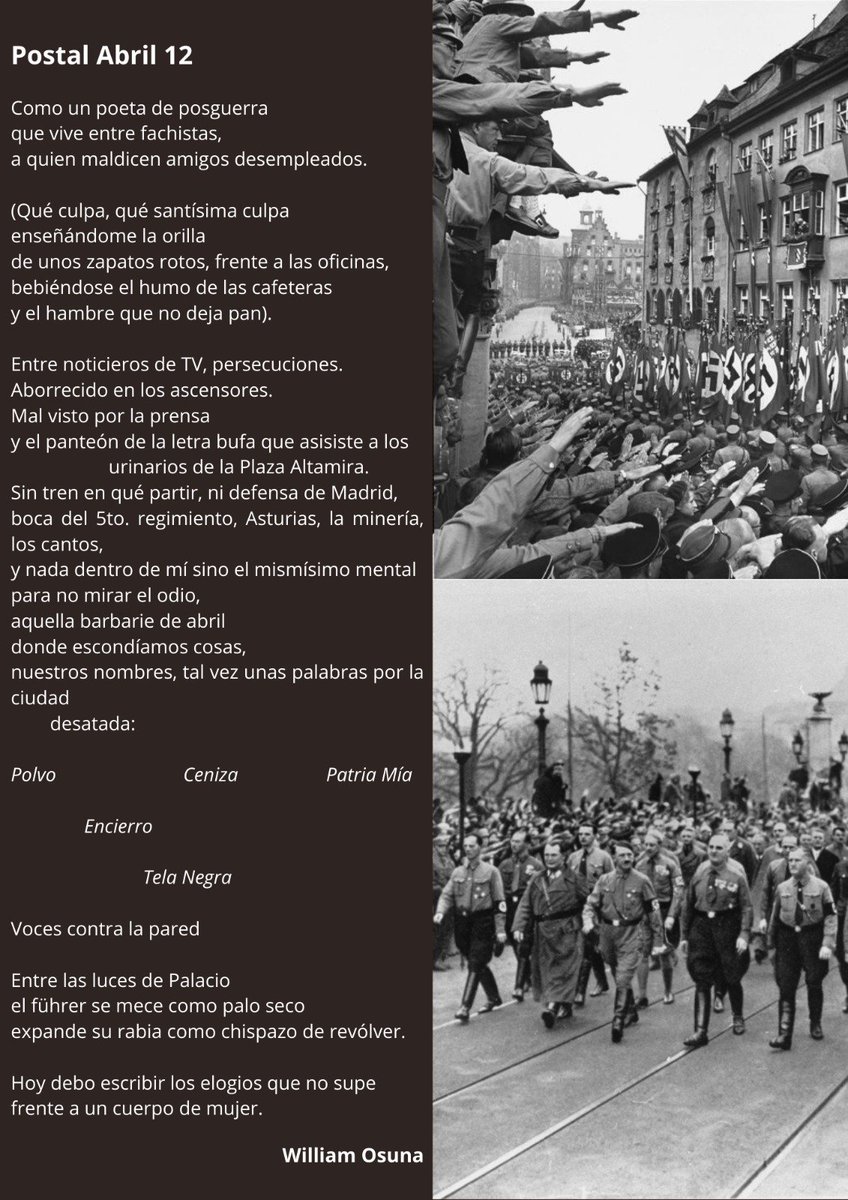 🗣️ La Casa Nacional de las Letras Andrés Bello comparte con ustedes la "Postal Abril 12" de William Osuna.