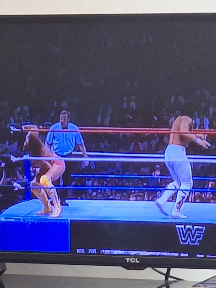 @babyhebner your uncle Dave at WM3 and I'm really feeling my age with this match. I was only 3 years old