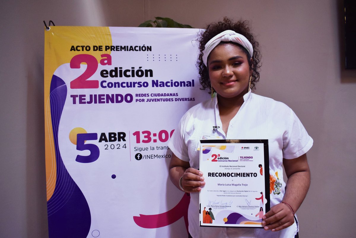 Muchas felicidades a las ganadoras de la categoría de ilustración digital. #JuventudesDiversas🖍 @INEMexico