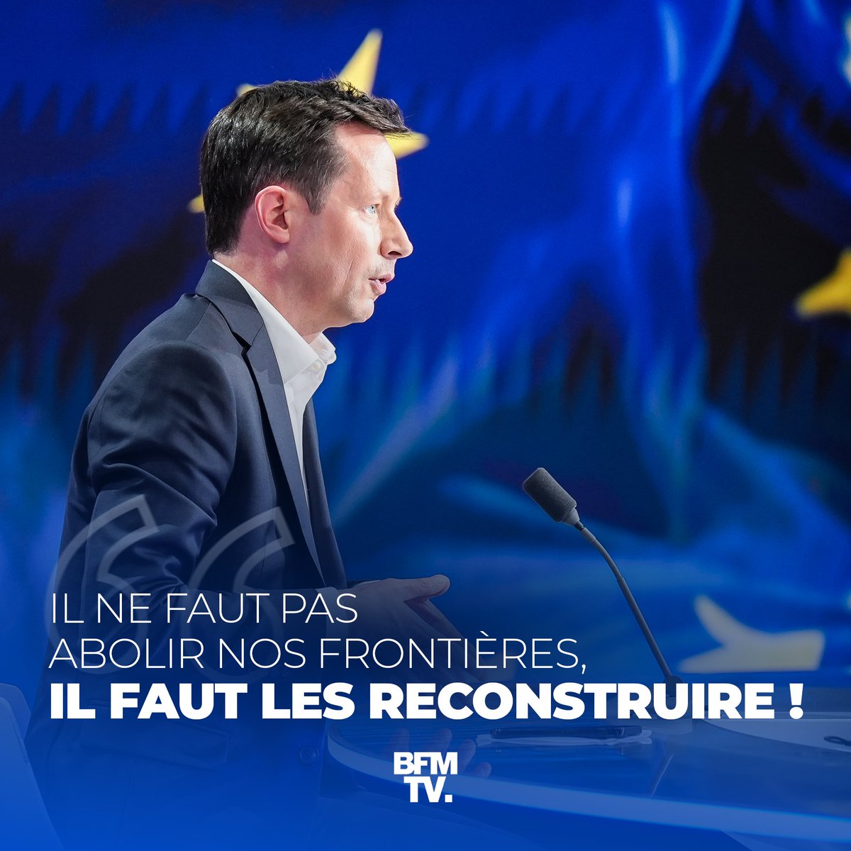 « Il ne faut pas abolir nos frontières, il faut les reconstruire ! » 📺 @fxbellamy face à @rglucks1 sur BFM TV #AvecBellamy