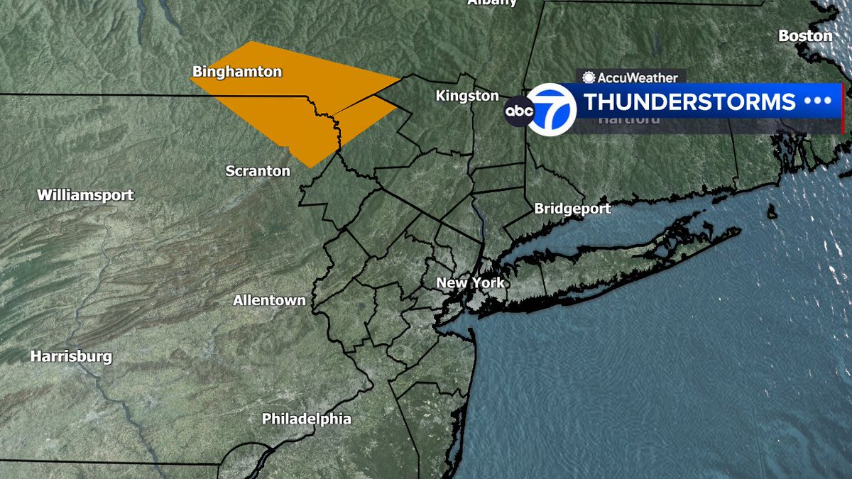 A severe thunderstorm warning has been issued. Go to abc7ny.com/weather/alerts/ for more details.