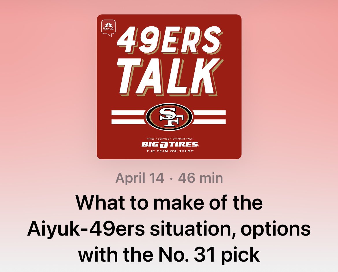 We answer the questions on the minds of fans on #49ers Talk … right now. To listen: podcasts.apple.com/us/podcast/49e…