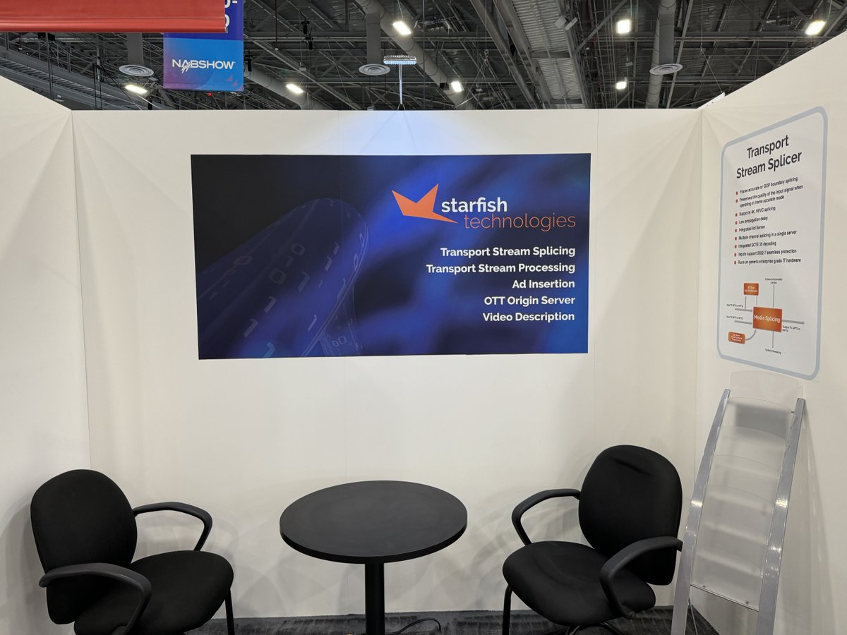 StarfishTech's tweet photo. Why not start @nabshow with Starfish Technologies at booth W2544 on the #UKPavilion. Discover our innovative software that's driving new revenue opportunities in over 1,000 live channels worldwide. #NABShow #BroadcastInnovation https://t.co/taRXbpzbAw