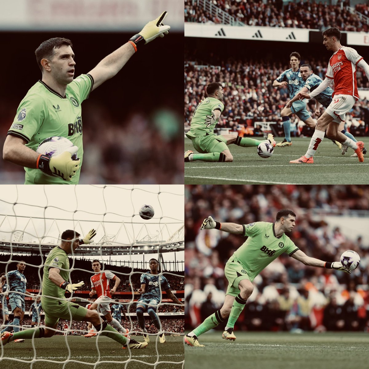 Hero display and clean sheet by Emi Martínez against his former team Arsenal at Emirates! REAL GOALKEEPER. 🤴 @emimartinezz1