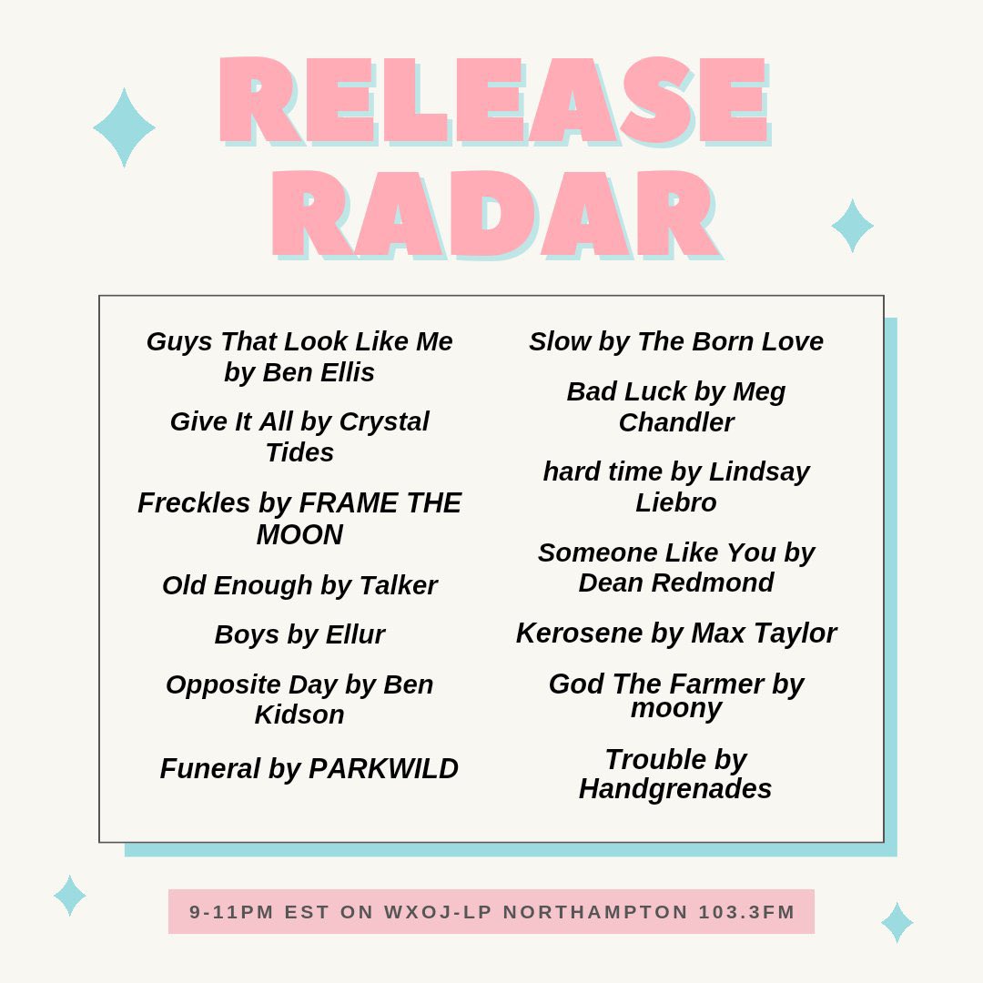 Alternative Lately 103.3FM (@alt_lately) on Twitter photo Tonight on Alternative Lately, we’ll be giving all of these amazing tracks a play by: @sethismoony <a href="/talkerceleste/">talker</a> <a href="/crystaltidesuk/">Crystal Tides</a> <a href="/thebornlove/">The Born Love</a> <a href="/ellurmusic/">Ellur</a> <a href="/parkwildmusic/">PARKWILD</a> @HGdetroit and more!
Tune in from 9-11pmEST on WXOJ-LP 103.3FM, or stream at valleyfreeradio.org/listen Tonight on Alternative Lately, we’ll be giving all of these amazing tracks a play by: @sethismoony <a href="/talkerceleste/">talker</a> <a href="/crystaltidesuk/">Crystal Tides</a> <a href="/thebornlove/">The Born Love</a> <a href="/ellurmusic/">Ellur</a> <a href="/parkwildmusic/">PARKWILD</a> @HGdetroit and more!
Tune in from 9-11pmEST on WXOJ-LP 103.3FM, or stream at valleyfreeradio.org/listen