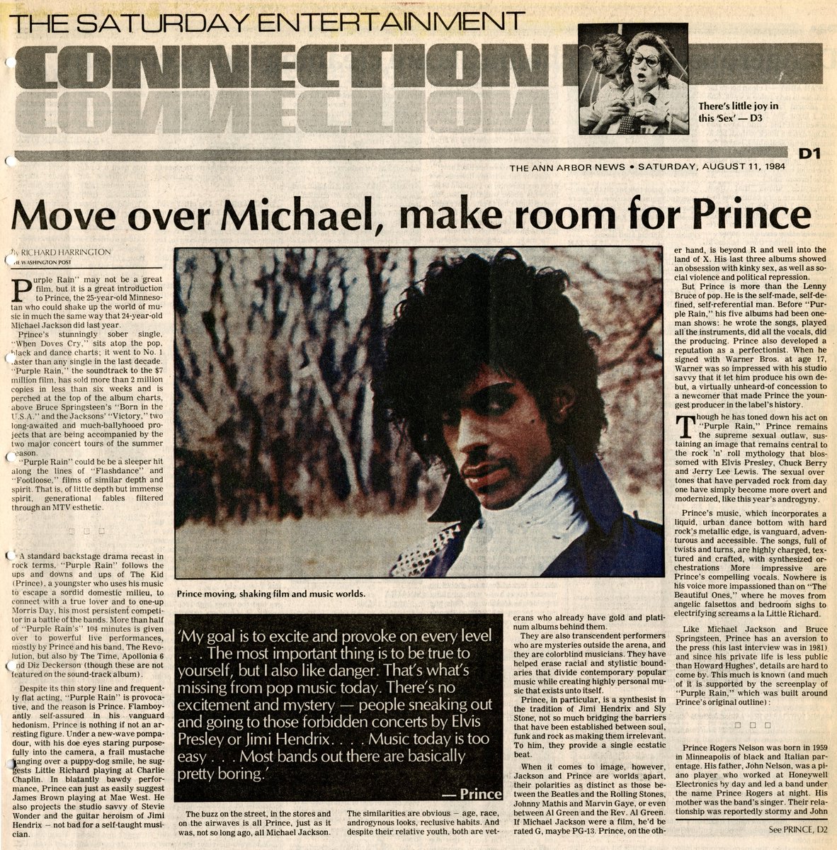@KhutsoRapudi @Nasheswetti @lowellnash Prince grew up watching the J5, 1999‘s singles only got success after MJ broke down the barrier with Thriller, his label promoted him as the 'anti-MJ', Purple Rain wouldn’t be what it was without MJ. He benefited heavily from MJ‘s existence.