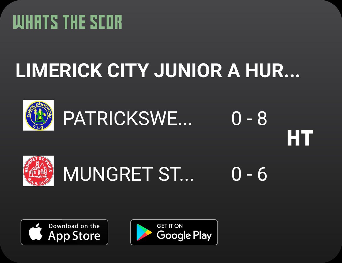 Get Live Score Updates straight to your phone, download Whats The Scor. Follow us on @WhatstheScor