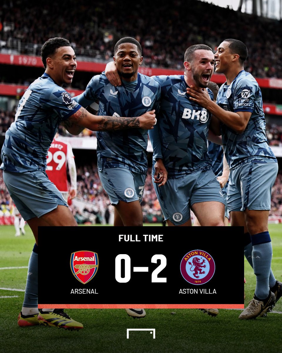 𝐓𝐄𝐑𝐆𝐄𝐋𝐈𝐍𝐂𝐈𝐑 𝐉𝐔𝐆𝐀! Mengikuti jejak Liverpool, Arsenal gagal menggeser Manchester City di puncak klasemen sementara #EPL setelah dipermalukan oleh Aston Villa di Emirates Stadium. #Arsenal #AstonVilla #EPL