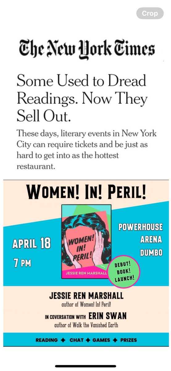 Readings are trending! Reserve your (free while supplies last!) tickets for my book launch THIS THURSDAY in convo with the novelist @erintheswan in Dumbo @POWERHOUSEArena. It’s gonna be 😱😱😱 tinyurl.com/5xzhtyfz