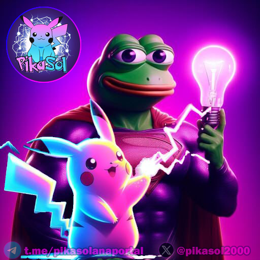 Stronger together! 💪Both community takeovers share the determination to go to the moon on Solana. Come join! #SUPERPEPE #PIKA ⚡️🐸!