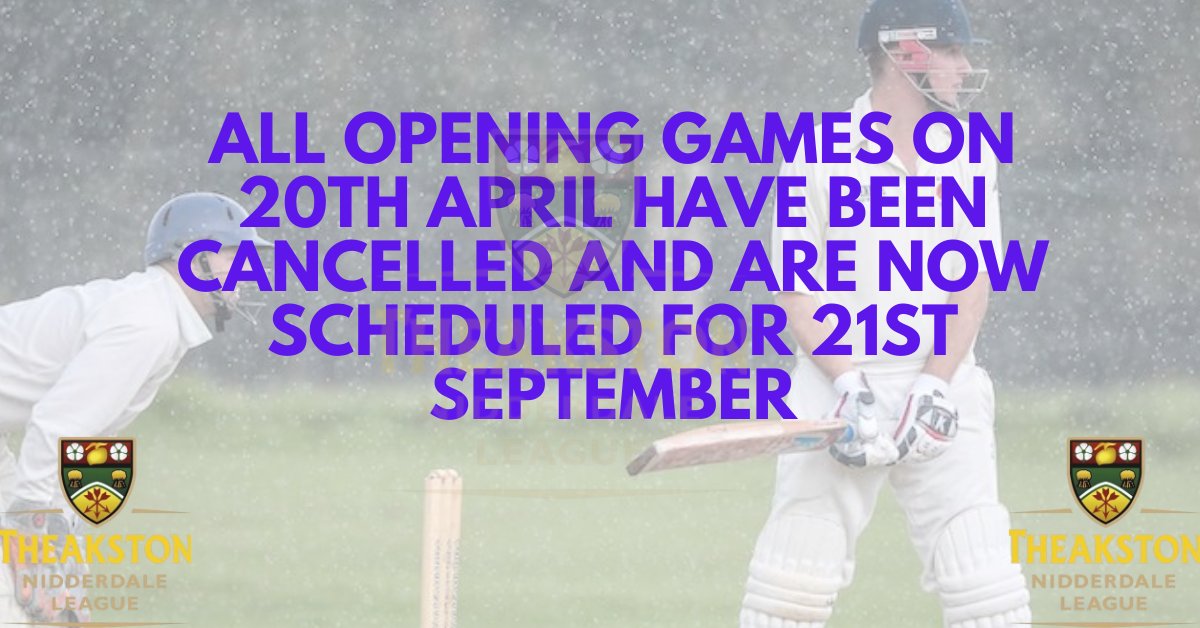 Theakston Nidderdale Amateur Cricket League tweet media