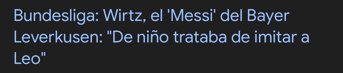 Cuando tu ídolo es Lionel Messi estás condenado a la grandeza. Felicitaciones Florian Wirtz, ya hiciste historia y le diste una paliza histórica al Bayern Múnich. Ahora te toca esperar e ir al club de tus sueños, el Fútbol Club Barcelona.