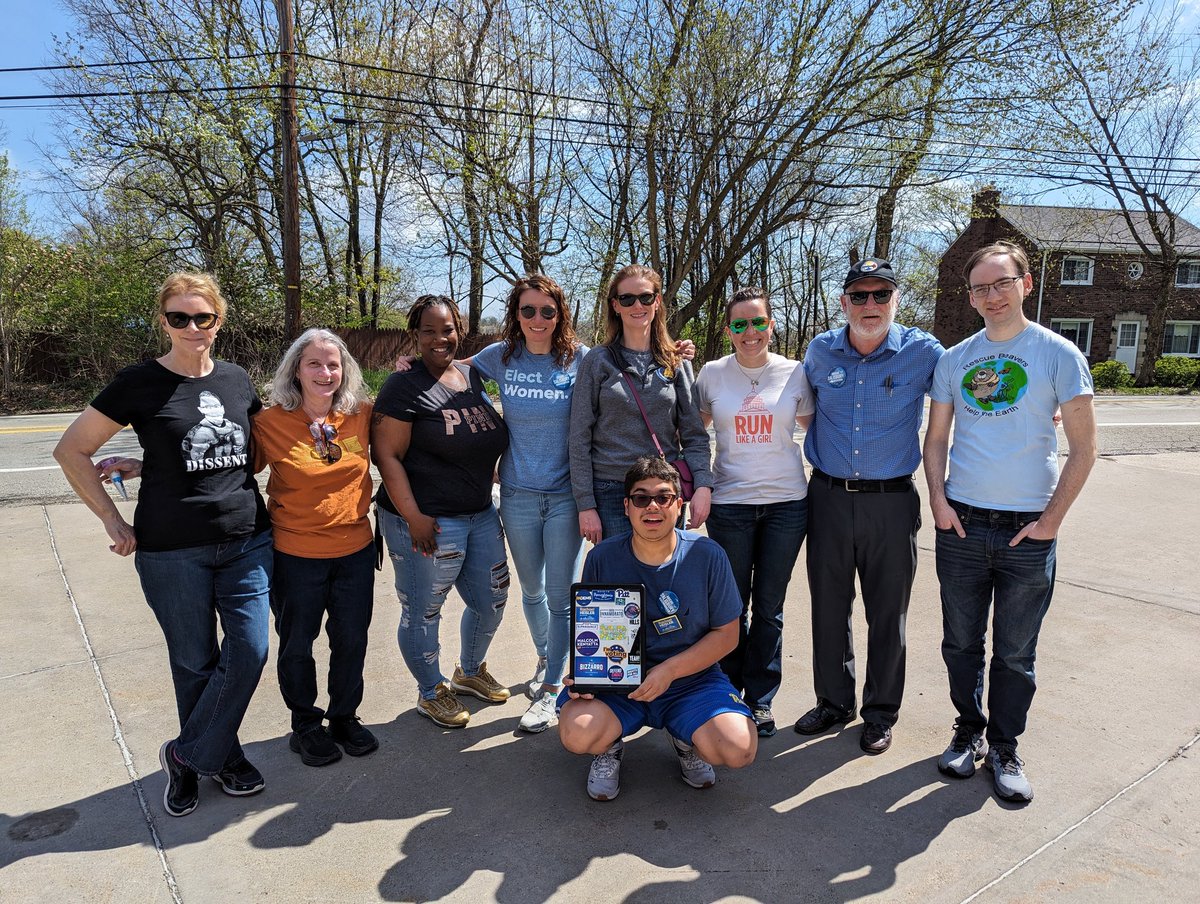 It's a beautiful day to be out hitting doors for @SalisburyforPA with @rachaelheisler and so many great volunteers!