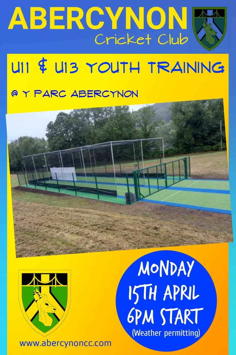 After a great turnout last Monday. Hard ball training is back this week for our U11s and U13s groups.

New players are always welcome as we build towards our first ever league season 🏏🏏