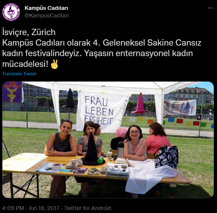 Kampüs Cadıları'nın terör örgütü PKK'nın kurucularından olan Sakine Cansız'ı anması

(4/5)