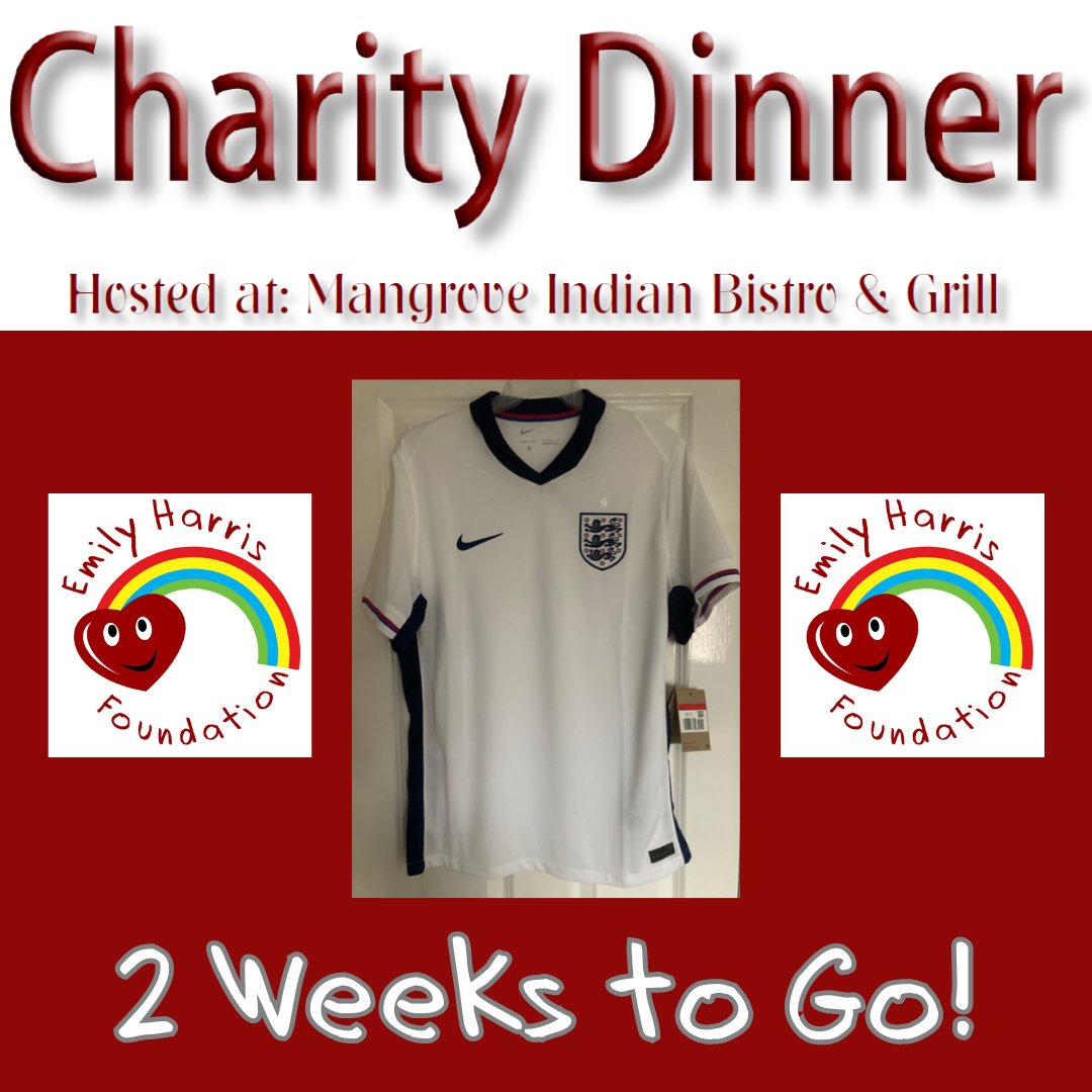 In 2 weeks' time, we will be welcoming you to our Curry Night - 28/04. Have you got your tickets yet? Tomorrow we will announce how you can win the England Shirt at this event, so buy your tickets now! £25 per person for a banquet style 3 course meal. …ly-harris-foundation-shop.square.site
