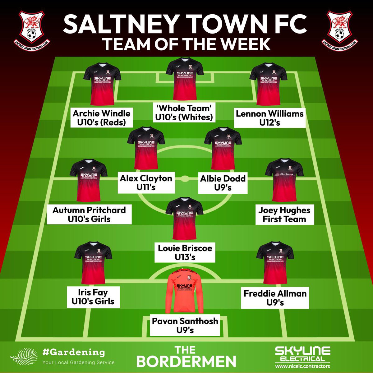 Saltneytownfc's tweet photo. ๐ดโซ๏ธ TEAM OF THE WEEK โซ๏ธ๐ด
Another action packed weekend across all age groups - Well done to all our players to make the Team of the Week ๐๐๐ #bordermen #borderkids https://t.co/0LijBOipQS