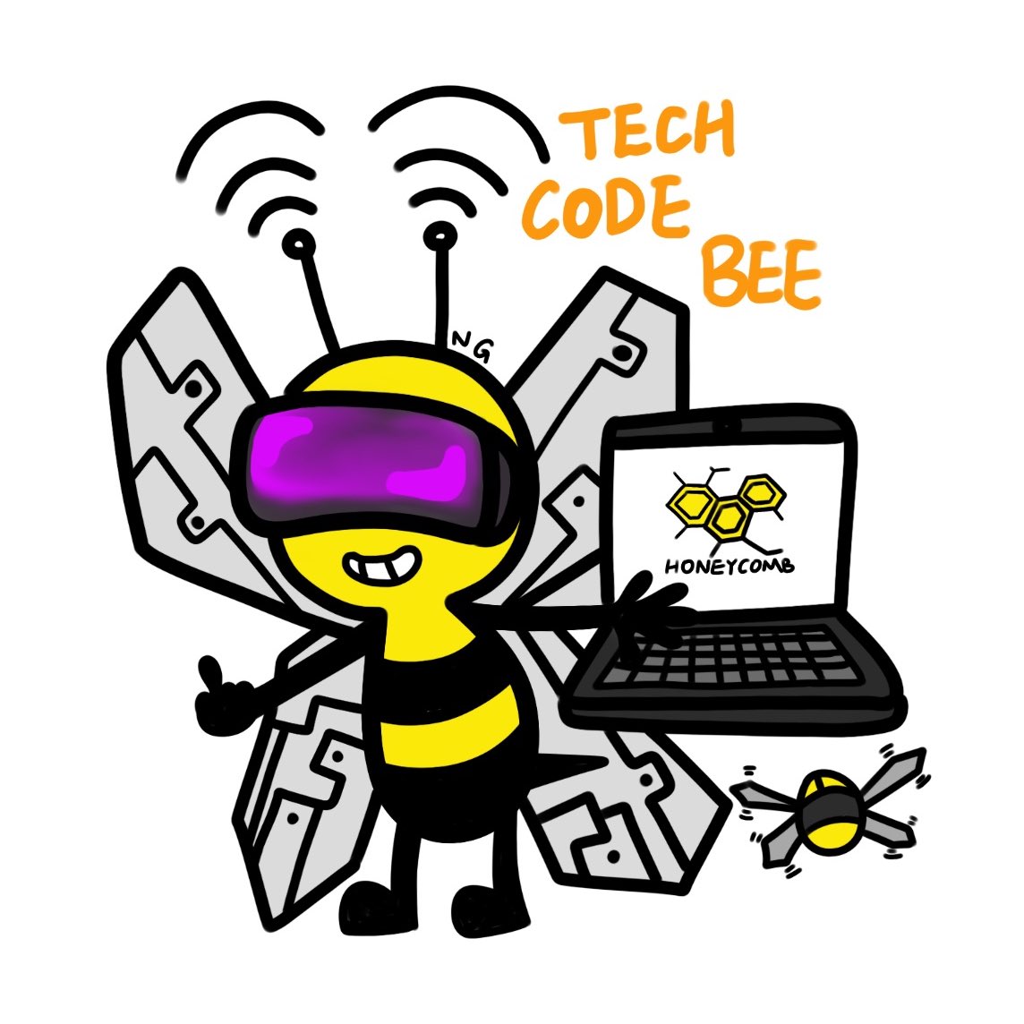 techcodebee's tweet photo. Here‘s TechCodeBee！
Not a real bee🐝 
But love Tech&amp;Code. 
Let‘s talk about Tech and Coding！
Not CodeTechBee. It’s TechCodeBee🐝 But I hate bee. 
Because they bitten me 3 times🐝😡
#tech #code #AppleVisionPro #bee #TechCodeBee #python #laptop #futurebee #alien https://t.co/pDNR1DQVVs