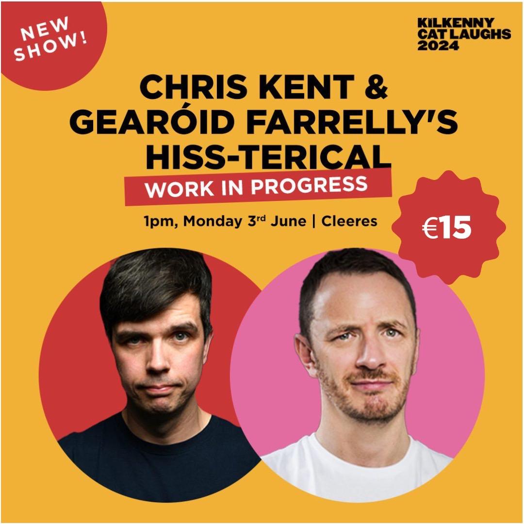 Tickets are already selling quickly for this one! Click the link in our bio now 🔥😻 #gearoidfarrelly #chriskent #30YearsOfCatLaughs #comedy #comedian #funny #tickets #festival #ireland