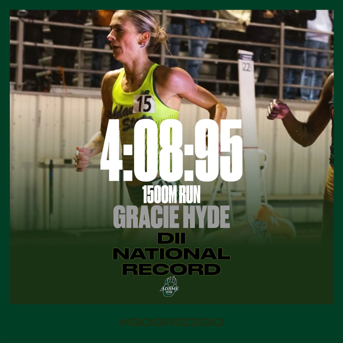 🚨NEW RECORD🚨 seeing double? that’s no mistake. Gracie Hyde breaks not one, but TWO records this weekend for the outdoor season! congrats Gracie! #GoGrizzGo