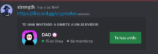 Comunidad de mi compa @yostrength discord.gg/cryptodao 🫡