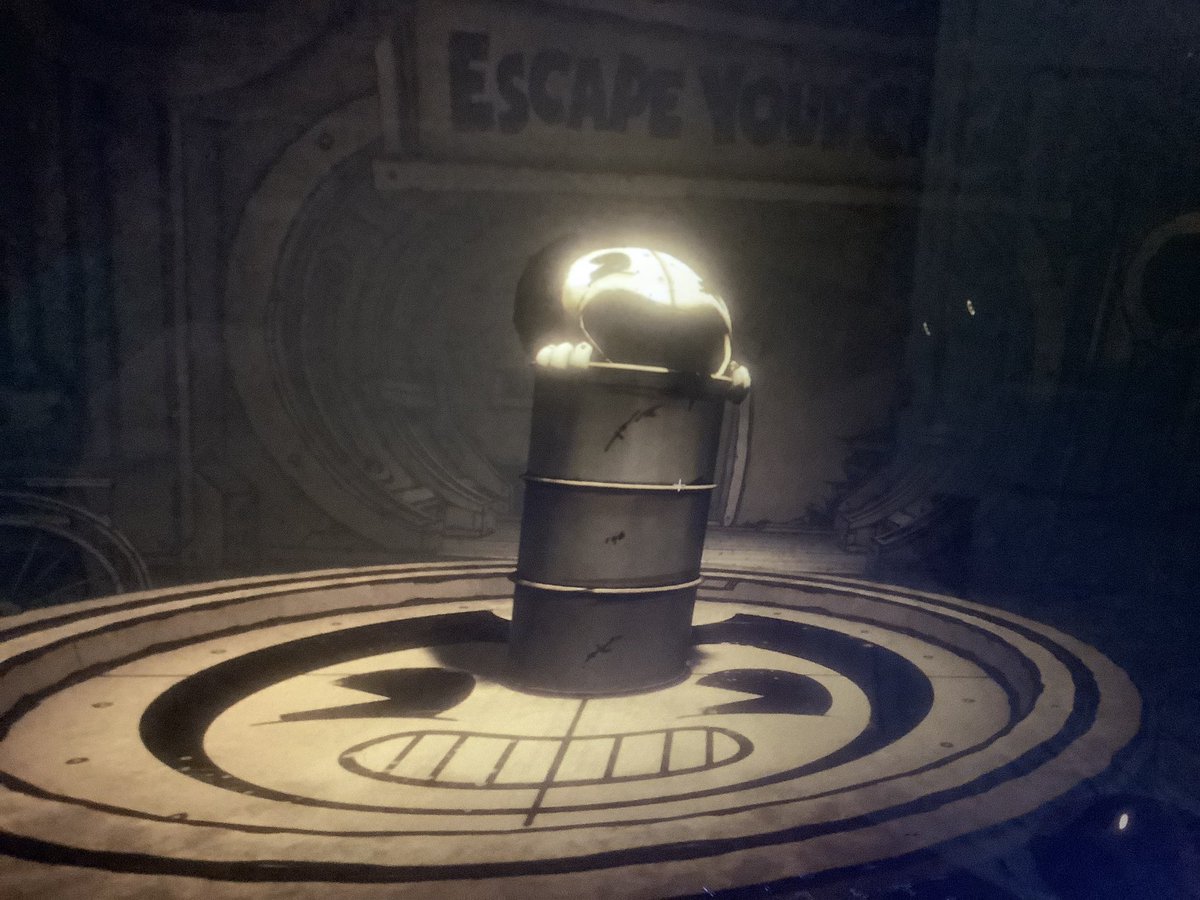 Skeptikalz's tweet photo. I was literally just playing Secrets of the Machine and then this THING appeared. #Bendy #Secretsofthemachine #BATIM #Bendysecretsofthemachine https://t.co/Y1a9Df43zf