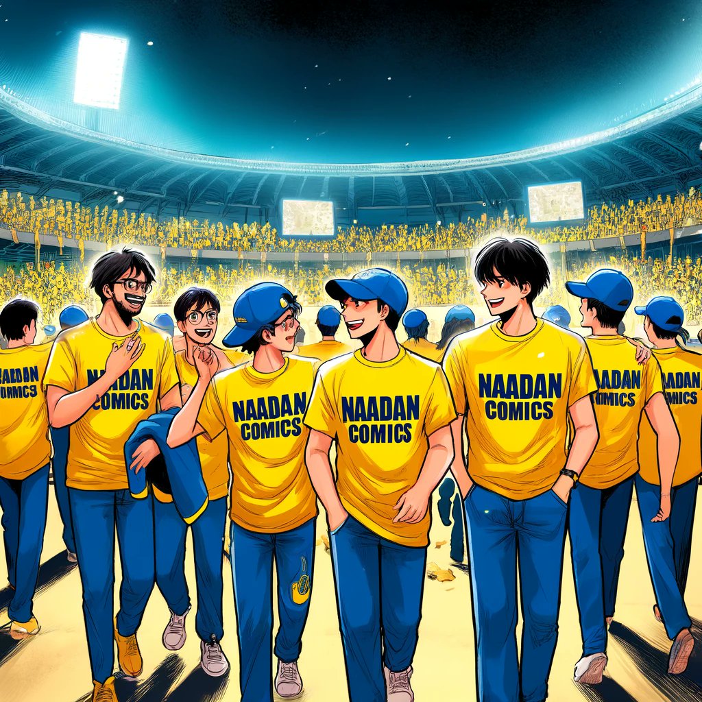 AiArtistNAADAN's tweet photo. Chennai is back to its winning ways.
Thala's 3 sixes .
Bye from Naadan comics team.
#MIvsCSK #Aiart #livecomics #naadancomics #ipl2024 #CSKvsMI https://t.co/3oik2DSsEl