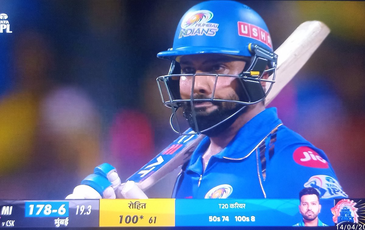 No support from other end yet Rohit Sharma scored his 100 from 60 balls but someone needs 68 balls and free hits to get his 100 . Levels are different 🔥