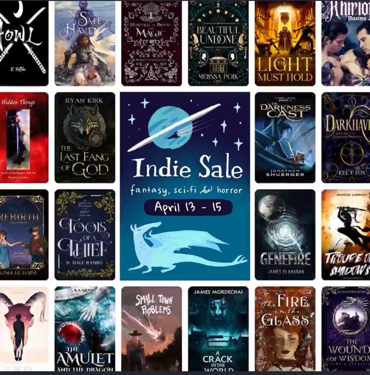 Check out these indie books at indiebook.sale for indie April between April 13-15th hosted by @Narratess Heritage of Blood and Magic e-book is now only $0.99🤩