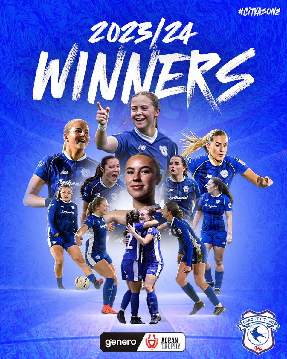 CardiffCityFCW's tweet photo. For the first time in Club history, the #Bluebirds have won the #GeneroAdranTrophy! 🏆💙

#CityAsOne https://t.co/gMq1LuAPdY