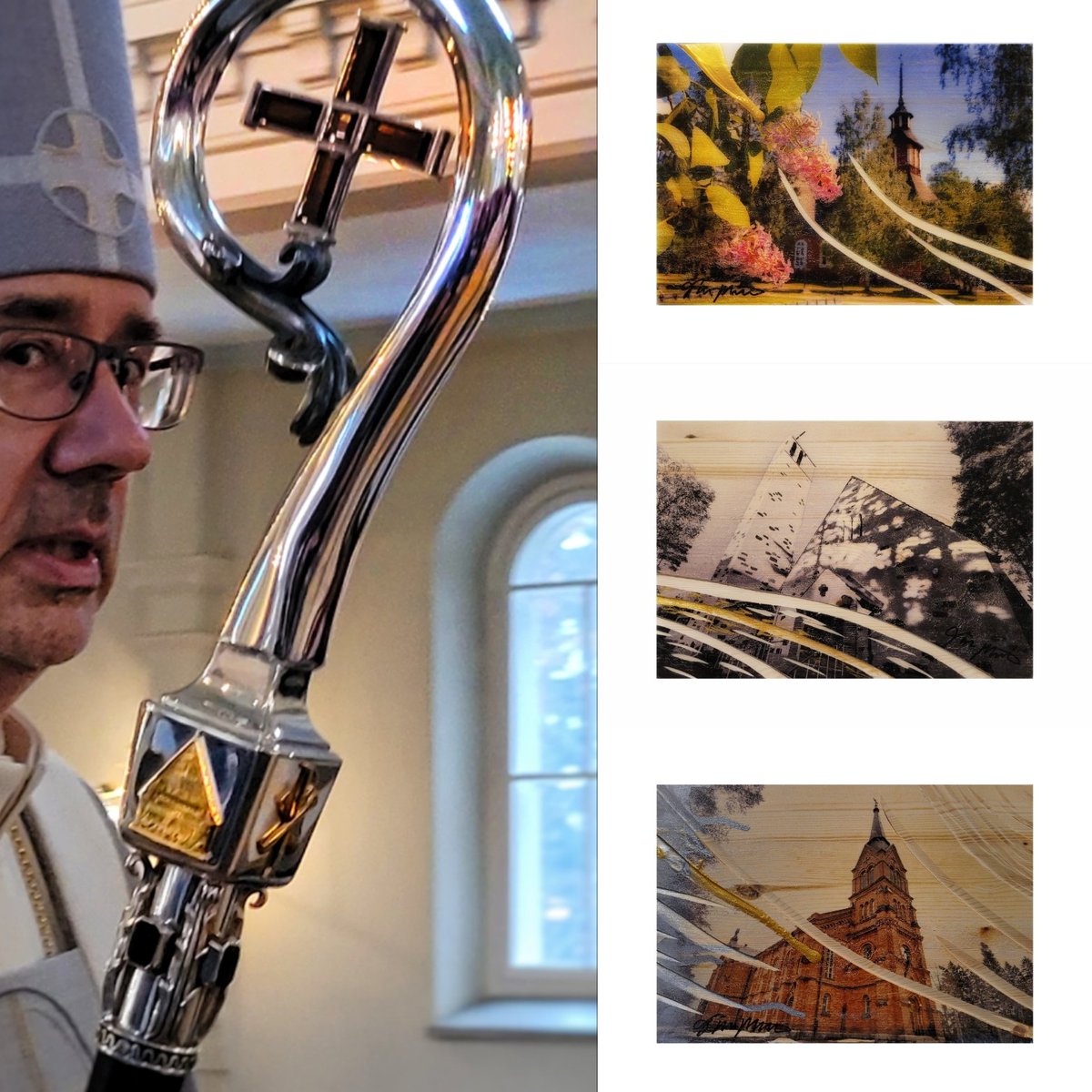 TimoMaatta's tweet photo. Keuruun seurakunta lahjoitti Matti Salomäen piispantarkastuksen virantoimijoille tekemiäni puisia kirkkotauluja, kiitos ja kumarrus 🙏
#lapuanhiippakunta
#art #taide #studioeart
#keuruu #haapamäki #multia #pihlajavesi https://t.co/5EaS6s0jFu