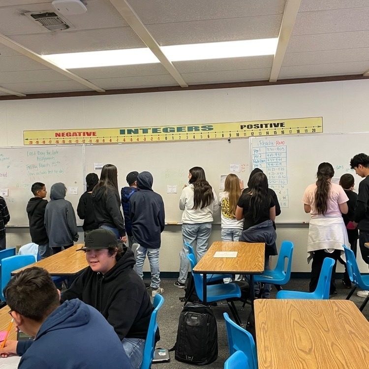 #SchoolSiteHighlight Recently we were in Mr. Adling's class at Hesperia Junior High School for a 'Math relay race'.  The Roadrunners had fun trying to beat their classmates through a series of challenges based on the content they had been learning. Math can be fun!
