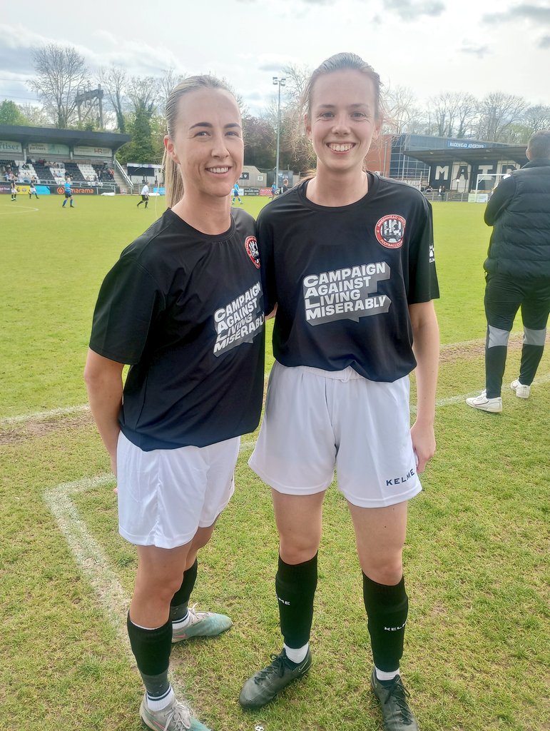MUWFC representation on both teams today at York Road in @theCALMzone 🖤🤍