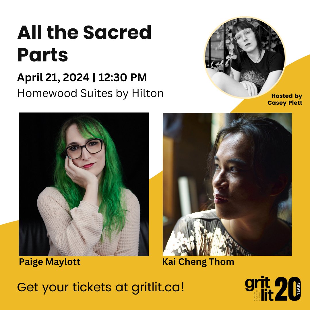 Casey Plett sits down with authors Paige Maylott and Kai Cheng Thom to discuss what it means to love ourselves and others truly and fully, with all our flawed and sacred parts. Get your tickets at gritlit.ca! #gritLIT2024