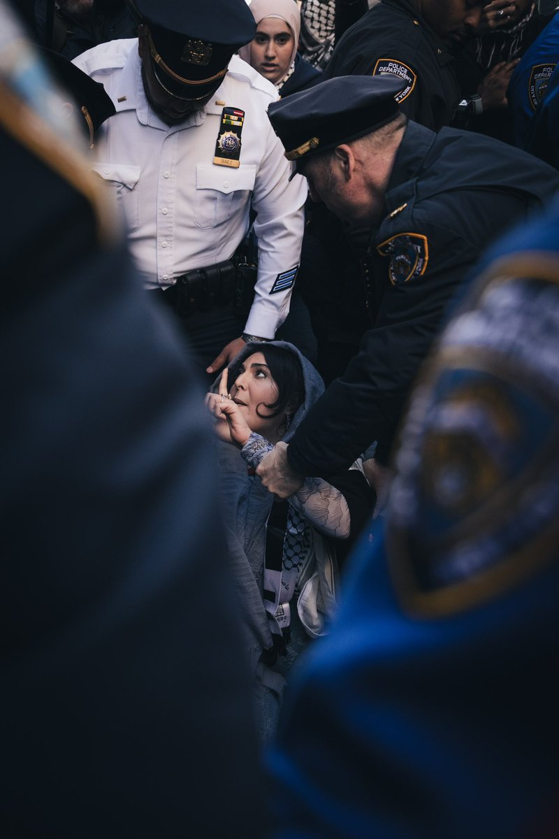 The video the NYPD posted to claim I lied about my hijab is not footage of the arrest, which was violent and humiliating. I was cuffed and yanked off of the ground with my hijab off and wasn’t allowed to fix it before being forced up. Multiple male officers put hands on me.